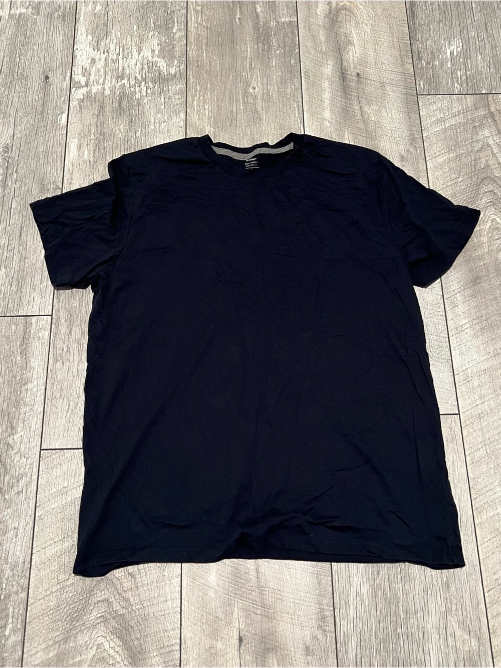 Old Navy Men's Solid Black Crew Neck T-Shirt